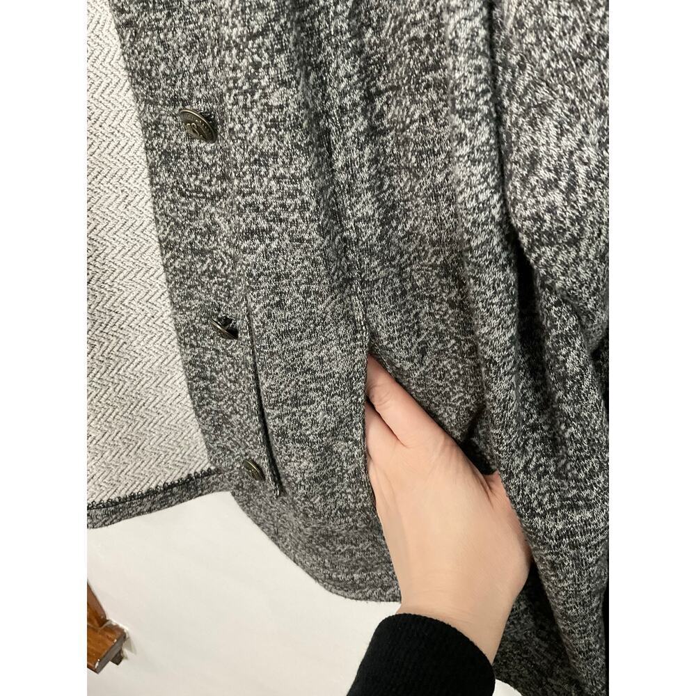 Tommy Hilfiger Women's Marled Military Band Jacket Grey Open Front Size 2X Plus - Picture 5 of 7